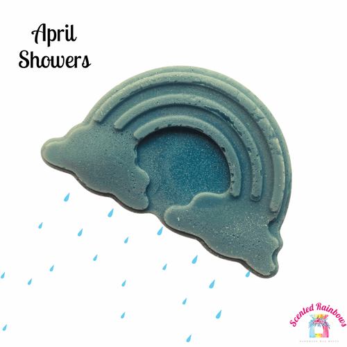 April Showers Wax Melt Shape - Scented Rainbows  - Novelty Wax Melt Shape - Rainbow and Clouds Wax Shape 