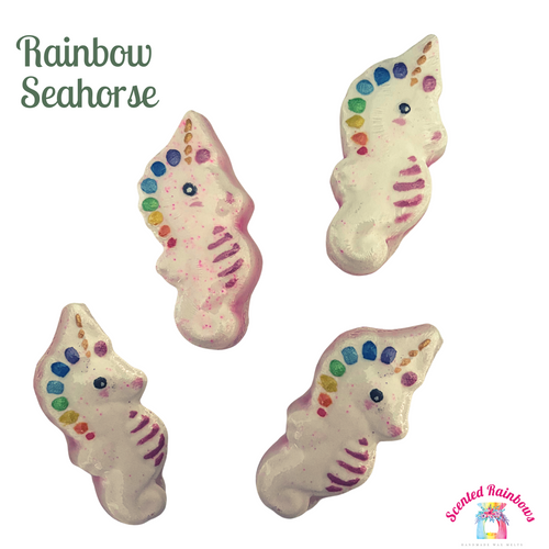Seahorse Rainbow Bath Bomb - Seahorse Shape - Colourful Bath Bombs - Hidden colour - Novelty bath bombs - childrens gift