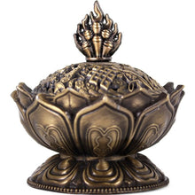 Load image into Gallery viewer, Metal Lotus Incense Cone Holder

