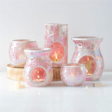 Load image into Gallery viewer, Large Pink Iridescent Crackle Wax Warmer
