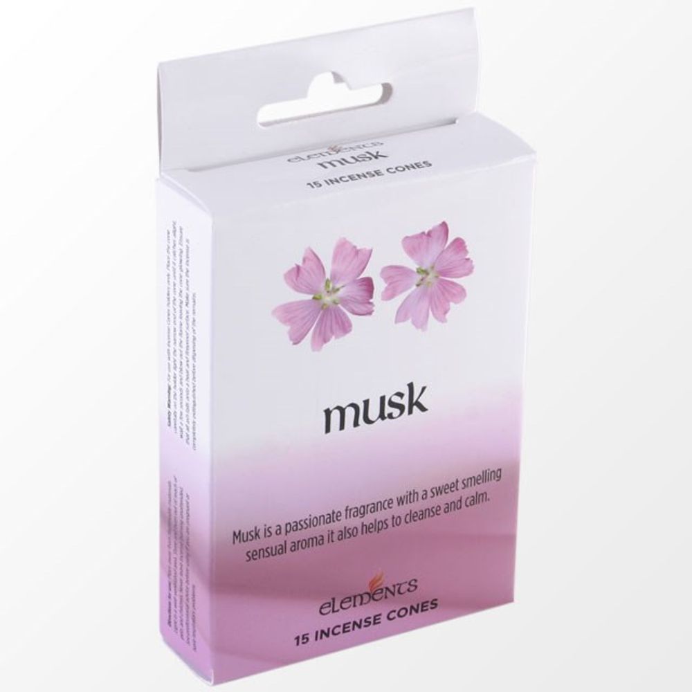 Set of 12 Packets of Elements Musk Incense Cones