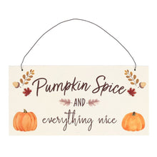 Load image into Gallery viewer, 20cm Pumpkin Spice Hanging Sign
