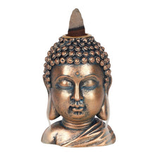 Load image into Gallery viewer, Bronze Buddha Head Backflow Incense Burner
