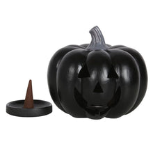 Load image into Gallery viewer, Black Pumpkin Incense Cone Holder

