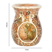 Load image into Gallery viewer, Large Brown Crackle Wax Warmer
