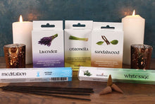 Load image into Gallery viewer, Set of 12 Packets of Elements Sandalwood Incense Cones
