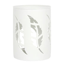 Load image into Gallery viewer, White Feather Cut Out Wax Melt Warmer
